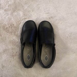 Dr. Scholl's Comfort Clogs Women's Size‎ 9.5  Wide Black Leather Zipper Stretch